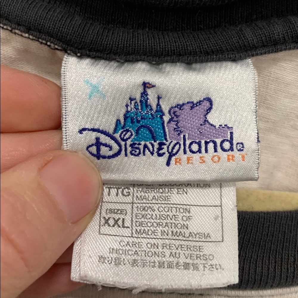 Y2K Vintage Disneyland Fifty Years Embroidered Mickey Raglan Short Sleeve TShirt - Picture 4 of 8